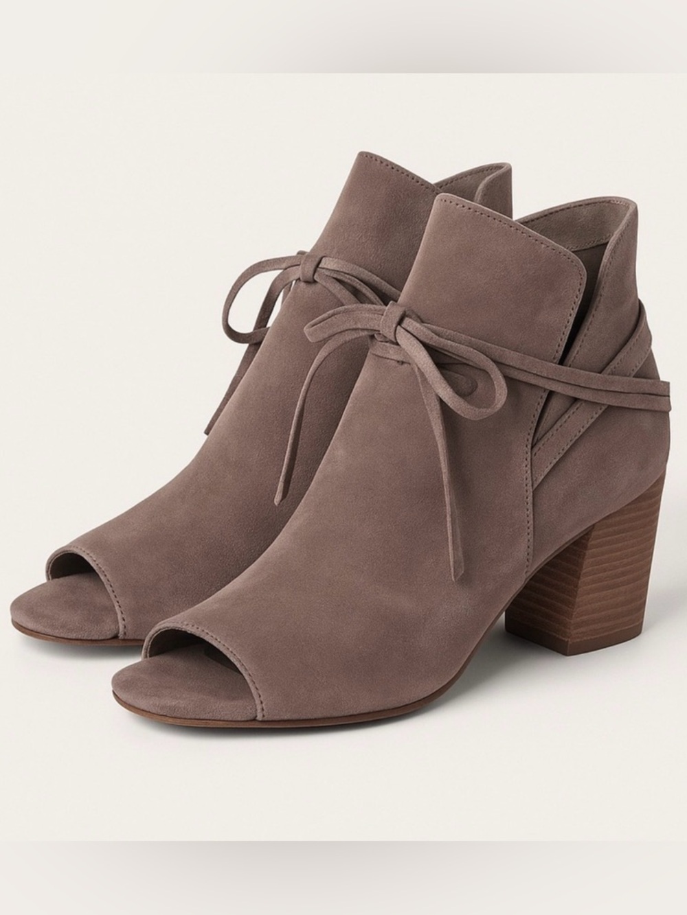 Officine Creative Suede Peep Toe Booties in a Lavender Gray EU36.5/6.5